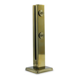 Kit 6 Coluna Torre Inox 40 Cm 2 Furos Guarda Corpo Dourado