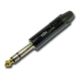 Kit 6 Conectores Plug P10 Estereo Preto (6 Pçs) Hjh Pro