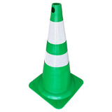 Kit 6 Cones Verdes De Borracha