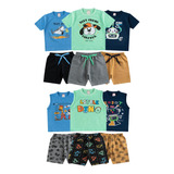 Kit 6 Conjunto Menino Infantil Verão