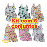 Kit 6 Conjuntos Pijama Infantil Verão