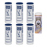 Kit 6 Corante Tupy Azul Marinho Tingir Jeans +1 Tupy Fixador