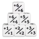 Kit 6 Dados Contadores marcadores Positivo negativo Mtg