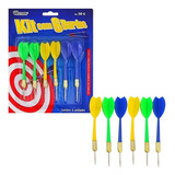 Kit 6 Dardos Ponta De Metal Profissional Avulsos Reposição 