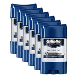 Kit 6 Desodorante Gillette Clear Gel