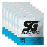 Kit 6 Encordoamento Guitarra 010 - Sg 5198 + Palheta