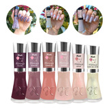 Kit 6 Esmalte Nova Coleção Completa Floresça Tons Nude