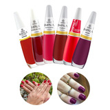 Kit 6 Esmaltes Impala Vermelho Classico Barato Atacado