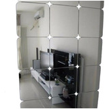 Kit 6 Espelho Decorativo 15cm Auto Adesivo Acrilico C20