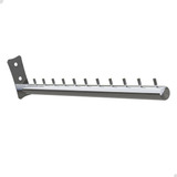 Kit 6 Expositor Rt Cabideiro Cromado Reto 40cm Parede Loja