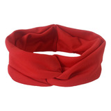 Kit 6 Faixa Para Cabelo Headband Modelo Turbante Lindas Cor Vermelho Desenho Do Tecido Liso
