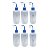 Kit 6 Frasco Bico Curvo Pisseta Almotolia De 1 Litro