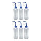 Kit 6 Frasco Bico Curvo Pisseta Almotolia De 125ml