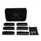 Kit 6 Gaitas Hering Black Blues Com Case