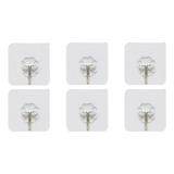 Kit 6 Gancho Adesivo Transparente Super Aderência Ch147