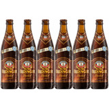 Kit 6 Garrafas Cervejas Alemãs Erdinger Dunkel 500ml