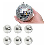 Kit 6 Globo Espelhado 4cm +1 Pcs 10cm Balada Festa Decoração