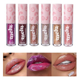 Kit 6 Gloss Labial Melu By Ruby Rose Brilho Intenso 6 Cores