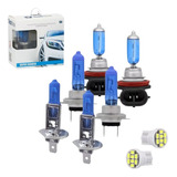 Kit 6 Lampadas Farol Alto Baixo Milha 8500k 12v Efeito Xenon