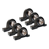 Kit 6 Mancal Pedestal Com Rolamento Ucp208 Ucp 208 Eixo 40mm