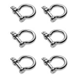 Kit 6 Manilha Balão Aço Inox 6mm P/ Cabos Correntes Cargas