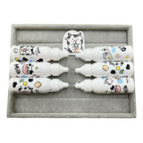Kit 6 Marca Texto Kawaii Garrafa De Bebê Desenho, Anotação