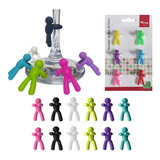Kit 6 Marcadores De Taça E Copos Colorido Vinho Identificador