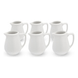 Kit 6 Mini Leiteiras Jarrinha Porcelana