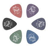 Kit 6 Palhetas Dunlop Gator Grip Variadas P/ Guitarra 
