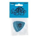 Kit 6 Palhetas Dunlop Tortex Triangle 1.00mm 431p Made Usa Cor Azul