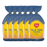 Kit 6 Pão De Forma Sem Glúten Schar Tradicional 200g