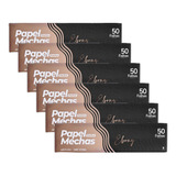 Kit 6 Papel Ecologico Para Mechas Ebony 11x47cm 300 Folhas