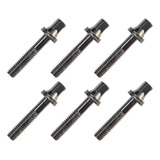 Kit 6 Parafuso Afinação De Bateria 30mm X 5mm 7/32 Cromado