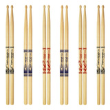 Kit 6 Pares De Baquetas D Bateria Liverpool Nirvana 5a 5b 7a