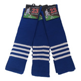 Kit 6 Pares De Meião Futebol Listrado Algodão Resistente