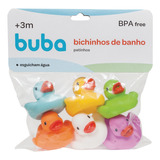 Kit 6 Patinho Borracha Colorido Brinquedo P/ Banho Infantil