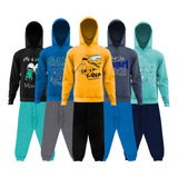 Kit 6 Peça Moletom Menino 3 Conjunto Infantil Inverno 1 A 14