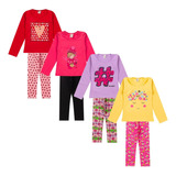 Kit 6 Peças Infantil Menina Feminino Meia Estação Inverno