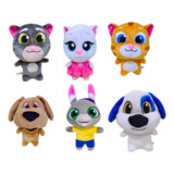 Kit 6 Pelúcias My Talking Tom E Amigos 15 Cm Envio Rápido