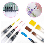 Kit 6 Pincéis Aquarela Para Pintura Com Reservatório D'agua