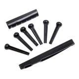 Kit 6 Pinos Rastilho Nut Pestana Violão Preto