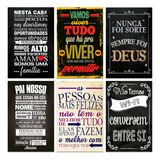 Kit 6 Placas Decorativas Frases Motivacionais 20x30 Cm Mdf