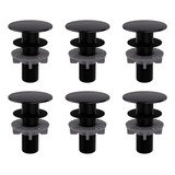 Kit 6 Plug Tapa Furo Preto Redondo Balcão Parede Bidê Blukit