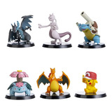 Kit 6 Pokemon Go Miniaturas Pikachu - Charizard Coleção 