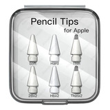 Kit 6 Pontas Reposição 2b Hb Fina Compatível Apple Pencil
