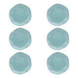 Kit 6 Prato Raso Blue Bay Menta Oxford Jantar Elegante 
