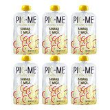 Kit 6 Purê De Frutas Sabor Banana E Maçã 100g Cada - Pic Me