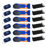 Kit 6 Sacos De Dormir Ntk Freedom + 6 Isolantes Térmicos Eva Cor Azul-laranja