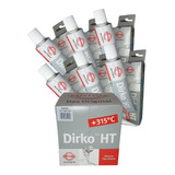 Kit 6 Silicone Cola Alta Temperatura Cinza Dirko 70g Elring