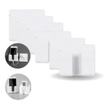 Kit 6 Suporte De Celular De Parede Multiuso Branco